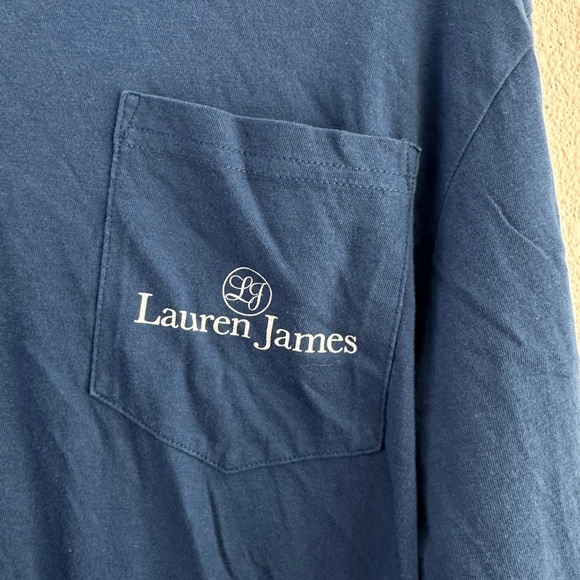 Lauren James navy Long sleeve t shirt small Tied and True Bows - Picture 4 of 5